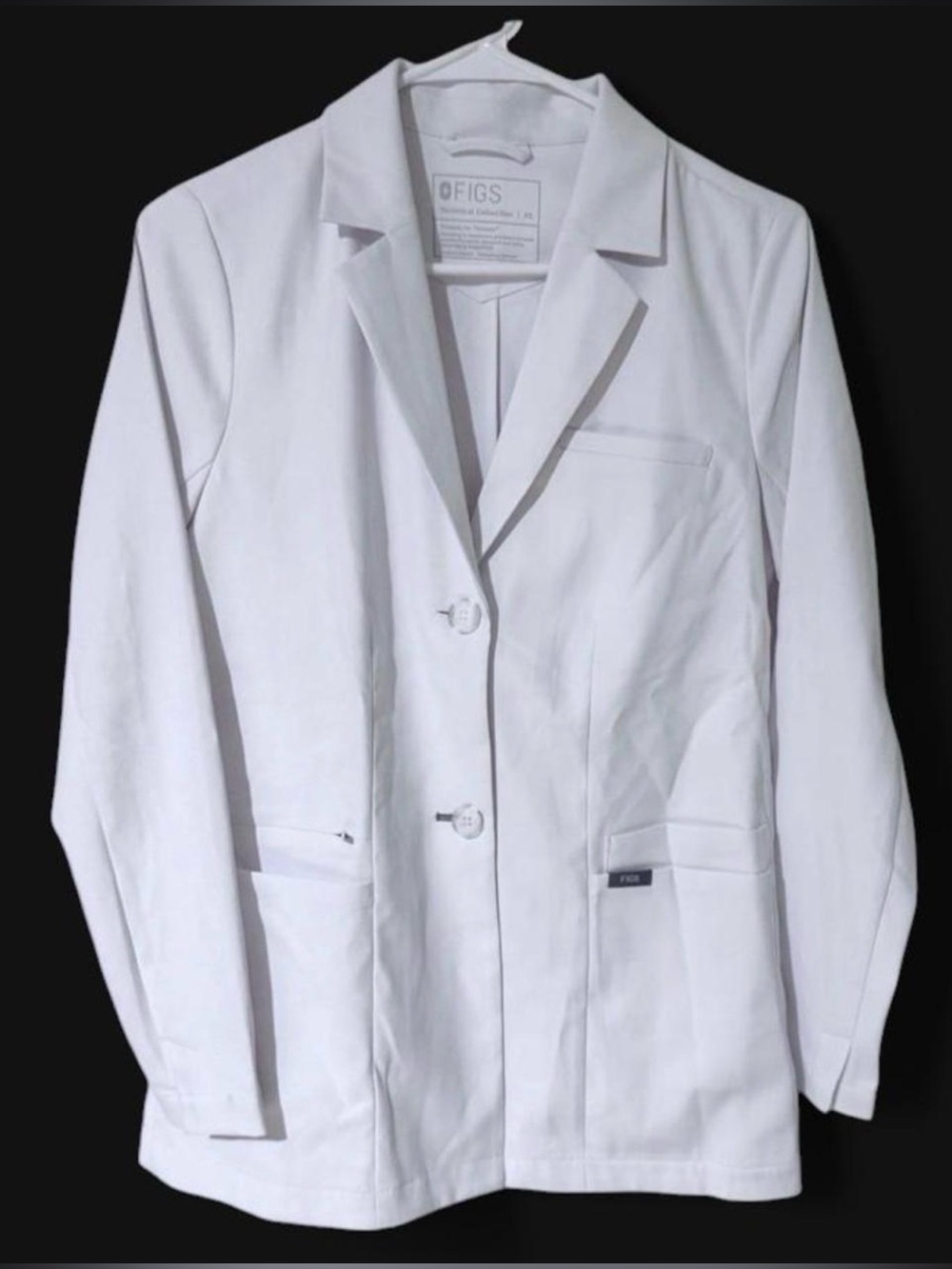 Figs Women's White Medical Blazer Jacket